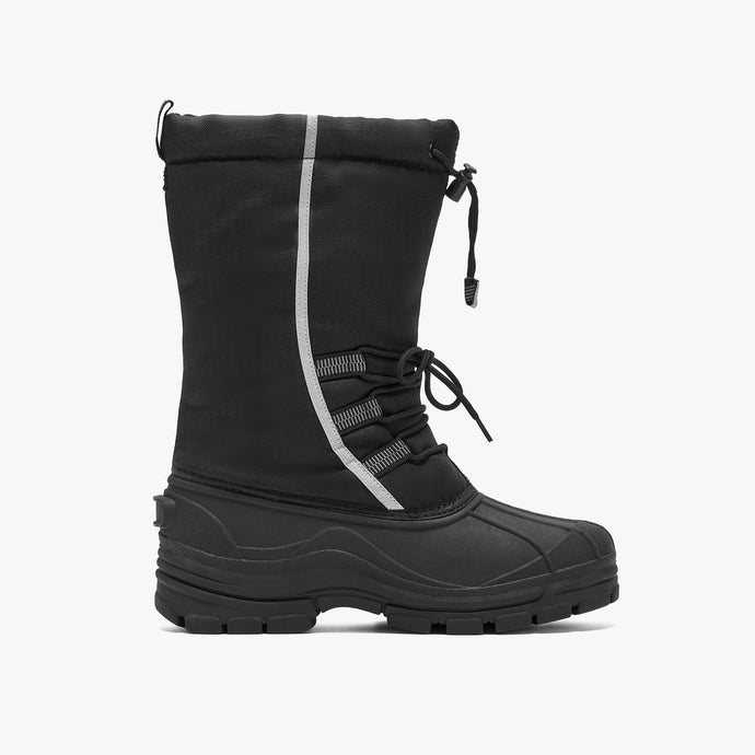 Aleader Men’s Insulated Waterproof Winter Snow Boots - Black/Elastic Lace