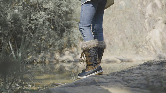 Botas de invierno para clima frío para mujer de Aleader 