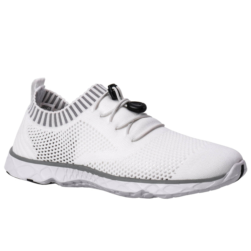 Load image into Gallery viewer, aleader 7 / WHITE/LIGHT GRAY/KNIT Men&#39;s Xdrain Classic Knit Water Shoes
